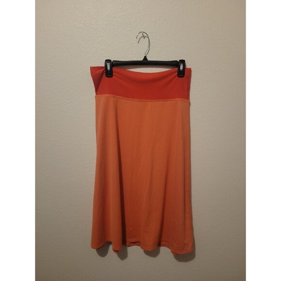 Title Nine Jersey Knit Pull One 2 Tone Orange A Line Skirt Wmn S Knee - Picture 1 of 6